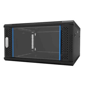 Para cableado de datos, puerta de vidrio de 19 "con marco de puerta perforado de arco, estante montado en la pared de red - Product Image 1