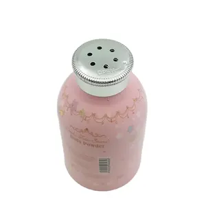 RUIPACK OEM botella redonda vacía de talco de metal polvo de bebé sal de baño botella de aluminio para cosméticos 50g fabricante/venta al por mayor