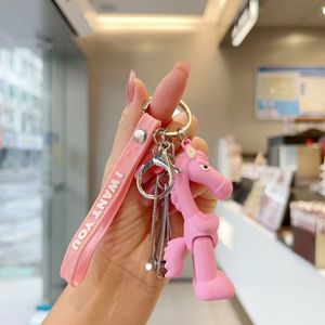 سلسلة مفاتيح مخصصة من البي في سي بتصميم كرتوني شعبي على شكل حصان غريب، حلية ثلاثية الأبعاد من البي في سي - Product Image 3