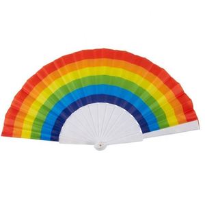 Abanico Plegable de Plástico con Diseño de Arcoíris, Decoración China, Marca Frame Prime Rave Fan, para Fiestas y Festivales - Product Image 3