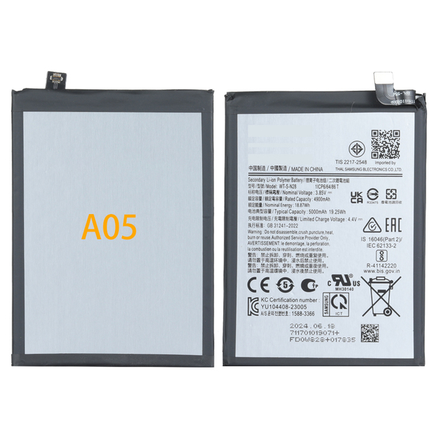 New 5000mAh Replacement Battery for Samsung Galaxy A05 Phone Battery WT-S-N28 Phone Batteries