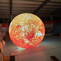 Modèles de planètes gonflables géants, globe terrestre, Lune, Mars, Soleil, Jupiter, Vénus, Mercure, Saturne, Uranus, Neptune, grande boule avec lumière LED