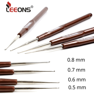 Agujas de Ganchillo de Aluminio Leeons de 0.5 mm, 0.6 mm, 0.7 mm, 0.8 mm, Microagujas <span class=keywords><strong>para</strong></span> Hacer Trenzas y Peinados con Rastas - Product Image 5