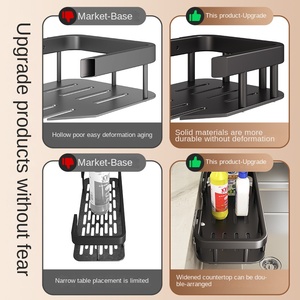 Portaspugne da parete in filo d'acciaio per cucina, portaoggetti sostenibile multifunzione per strumenti di pulizia e <span class=keywords><strong>scarico</strong></span> <span class=keywords><strong>lavastoviglie</strong></span> - Product Image 4