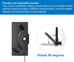 <span class=keywords><strong>Antenne</strong></span> numérique <span class=keywords><strong>intérieure</strong></span> <span class=keywords><strong>HD</strong></span> 1080P en gros, prise en charge 4K, gain élevé, réception tridirectionnelle, montage au sol, technologie à faible bruit - Product Image 3