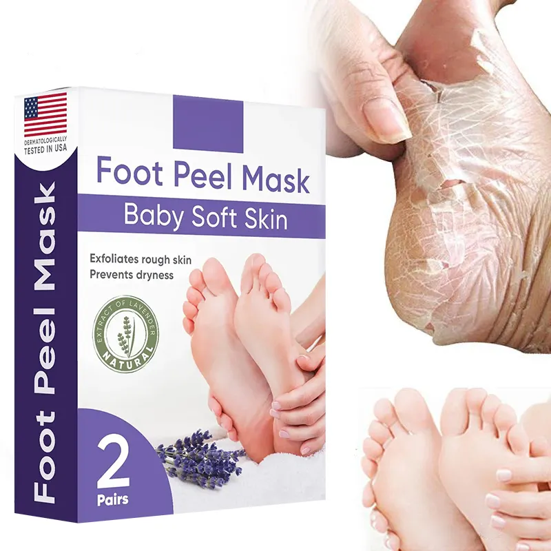 Elimine les peaux mortes Masque pour les pieds Spa pour les pieds Jetable avec lavande et gel d'aloe vera pour hommes et femmes adultes