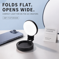 Lampu Selfie LED Ring Light Desain Jepit, 3 Tingkat Kecerahan, Pencahayaan Lembut dan Merata untuk Smartphone, Selfie, Makeup, Vlogging