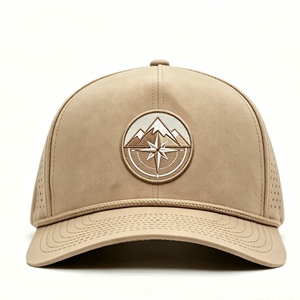 หมวกแก๊ปทรง Trucker 6 แผง สีกากี คุณภาพสูง ปักลายตามสั่ง เหมาะสำหรับกิจกรรมกลางแจ้ง หมวกเบสบอลแบบ Snapback สำหรับผู้ชายและผู้หญิง - Product Image 1