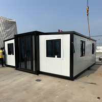 Casa Contenedor Plegable y Expandible de Fácil Instalación con Remolque para Vivienda Móvil y Camping, Modelo de 20/30/40 Pies, 2500 kg