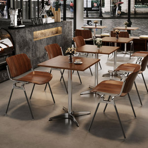 Meja Sofa dan kursi kombinasi, kursi gaya industri Birch Sillas laut untuk restoran ruang makan kedai Internet - Product Image 5