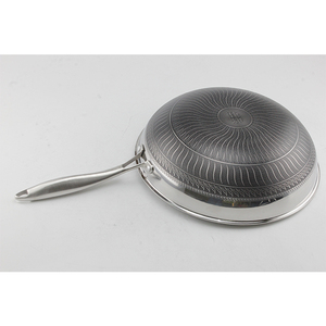 Poêle à frire double revêtement antiadhésif nid d'abeille 34 cm en acier inoxydable Ustensiles de cuisine - Product Image 3