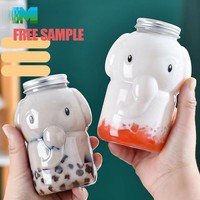 Bonne qualité Noël 300ml éléphant bouteilles couvercle Pipette bouteille en plastique personnalisée corée Patron bouteilles en plastique