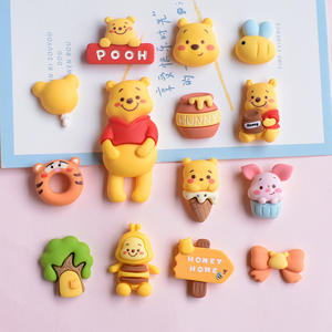 Yellow Anime Cartoon Series <strong>Honey</strong> Bear Cute Resin <strong>Charm</strong> for Junk Cases DIY Hair Clip Shoe Flowers Accessories Decoration - Product Image 2