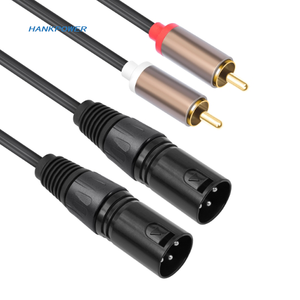 Fábrica OEM Dual Macho XLR para Dual <span class=keywords><strong>RCA</strong></span> Cabo de Interconexão Fio Chumbo HiFi Stereo <span class=keywords><strong>2</strong></span> XLR para <span class=keywords><strong>2</strong></span> <span class=keywords><strong>RCA</strong></span> Microfone Cabo - Product Image 4