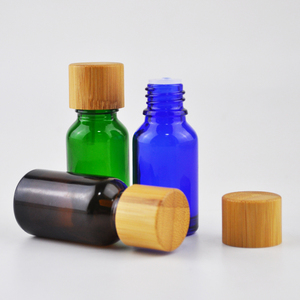 Botella de Vidrio Ámbar con Gotero para Aceites Esenciales, con Tapa de Bambú, 5/10/15/20/30/50/100 ml, Botella de Vidrio Esmerilado con Tapón Insertable - Product Image 3