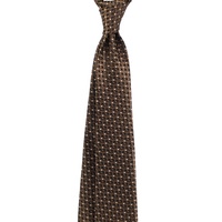 Vente en gros de cravates personnalisées faites à la main pour hommes, Vintage, hommes d'affaires, Jacquard tissé marron, 3.5 pouces, cravates en soie pour hommes