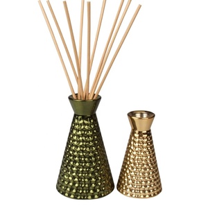 Hương Thơm Vàng Quân Đội Tam Giác Màu Xanh Lá Cây Sang Trọng Nến Sậy Khuếch Tán Chai Tháp Mười Bộ Haodexin Thuỷ Tinh Tablewares Container Tàu Sáp - Product Image 6