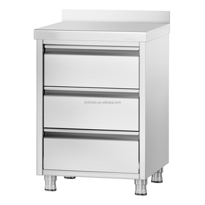 Mueble de Cocina de Acero Inoxidable de Grado Alimenticio con 3 Cajones, Armario Comercial Bajo Encimera para Restaurante, Cantina, Catering - Product Image 3