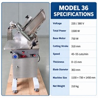 Machine à trancher la viande commerciale, trancheuse automatique de viande congelée pour rouleaux de bœuf et d'agneau avec épaisseur réglable