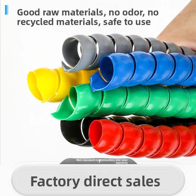 Flexible PP Spiral Cable Protection Conduit, 8-130mm ID Customizable, RoHS Certified,Industrial Grade Abrasion & Flame Resistant