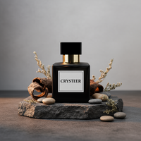 Flacon de parfum en verre carré noir avec bouchon magnétique en aluminium, écologique, recyclable, diffuseur de roseaux 30/50/100 ml, logo personnalisé