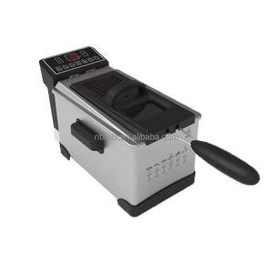 Machine à frites en acier inoxydable 2 réservoirs 2 paniers <span class=keywords><strong>Friteuse</strong></span> électrique commerciale à croustilles <span class=keywords><strong>Friteuse</strong></span> électrique commerciale en acier inoxydable profond - Product Image 3