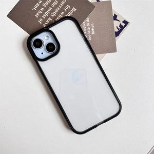 Acrylic Dày Rộng Cạnh Rãnh Trường Hợp Điện Thoại Cho <span class=keywords><strong>iPhone</strong></span> 16 15 14 13 12pro Max Macaron Biên Giới Vỏ - Product Image 6
