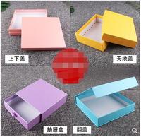 Boîte à bijoux en carton coloré avec tiroir pour boucles d'oreilles, bagues, petits accessoires - Rangement pour cadeaux/promotions, logo/design personnalisé