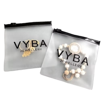 Pochette à bijoux en PVC givré imprimée en quadrichromie avec fermeture éclair pour emballage de boucles d'oreilles, bracelets et perles – Vente en gros