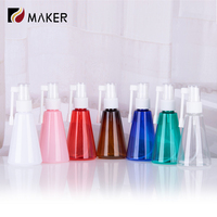 50ml 80ml triangulaire long éléphant nez gorge vaporisateur distributeur PET plastique petit liquide cosmétique rotation bascule bouteille nasale