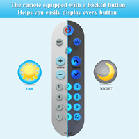 Control remoto universal con botones grandes y retroiluminación, reemplaza todos los controles remotos infrarrojos para televisores, reproductores de DVD, decodificadores y más