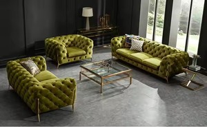 Juego de sofá de madera maciza de lujo moderno de venta directa, muebles de sala de estar antiguos para el hogar con precio competitivo lleno de esponja - Product Image 5
