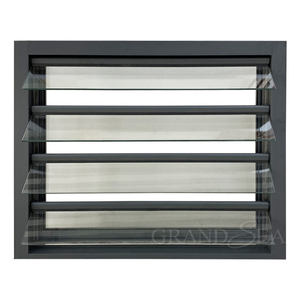 Fenêtre à persiennes en aluminium à lames réglables en verre trempé résistant aux ouragans avec moustiquaire - Product Image 2