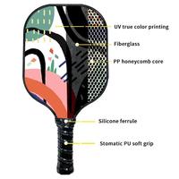 Éxito de Ventas Pala de Pickleball Personalizada de 13 mm para Adultos, Aprobada por la USAPA, de Fibra de Vidrio Compuesta con Núcleo de Panal de PP e Impresión para Exteriores