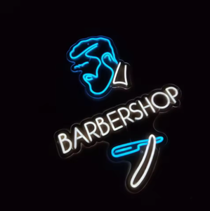 <span class=keywords><strong>ป</strong></span>้ายไฟนีออนโฆษณาทรงผมผู้ชายแบบปรับแต่งได้ โมดูล LED ใช้พลังงานแบตเตอรี่ กันน้ำระดับ IP54 ตั้งพื้นได้ หลายสี - Product Image 3