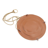 Panier suspendu en macramé en cuir PU personnalisé, support pour plantes, jardinière suspendue, intérieur/extérieur
