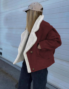 Nuova Collezione Autunno-Inverno 2025: <span class=keywords><strong>Cappotto</strong></span> in Pelliccia d'Agnello da <span class=keywords><strong>Donna</strong></span>, Moda Elegante e Comoda, Stile Retrò - Product Image 5