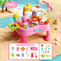 Mesas de Juego Acuáticas de Verano, Juguetes de Pesca, Mesa Multifuncional Eléctrica para Niños, Interior y Exterior, con Arena y Agua, con Bomba
