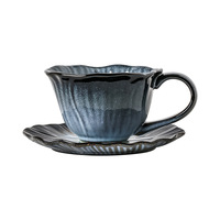 Tasses de voyage en céramique colorées sous glaçure, transformées au four, à haute esthétique, style américain, écologiques, pour la maison, le bureau et le thé de l'après-midi