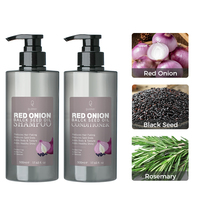Qquaker masker pelembap rambut, sampo dan kondisioner rambut biji hitam bawang merah perawatan rambut alami Label pribadi