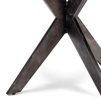 Table ronde en bois massif de style français vintage AY-2628-4 Falcon Crest pour hôtel et villa, fabrication artisanale, écologique