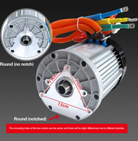 Moteur BLDC polyvalent 48V 60V 72V 1200W 1500W 1800W 3000W 4800 tr/min, axe rond convexe pour machines et tricycles électriques