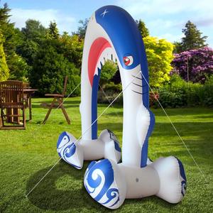 Inflatable Shark <b>Water</b> Spray Arch Toy For Kids Outdoor Play Splash Pad Infant Toddler Garden <b>Fun</b> - Product Image 3
