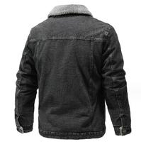 Veste d'Hiver en Jean pour Homme, Coupe-Vent, Polaire Épaisse et Chaude, Style Décontracté, à Col Fourrure, Vente en Gros