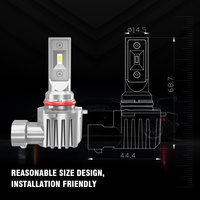 Modèle de faisceau de préfet V10PS 9012 HIR2 ampoule de phare LED H1 H3 H4 H7 9012 9006 9005 16W 4000LM ampoules de voiture