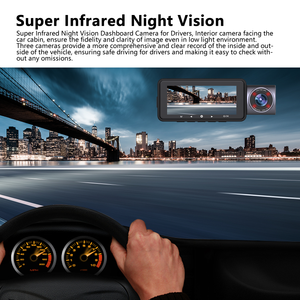 3 Kênh Dash Cam 4K Với 5G Wifi GPS Wifi Dashcam Phía Trước Và Bên Trong Phía Sau Xe Dvr Tầm Nhìn Ban Đêm Bãi Đậu Xe Màn Hình Xe Blackbox ZD83 - Product Image 4