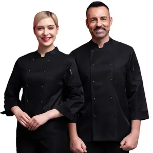 Hospitality Catering Staff Waiters Chef Uniforms Polyester Customized Logo Printing Waiter Uniforms and Hotel Uniform Design