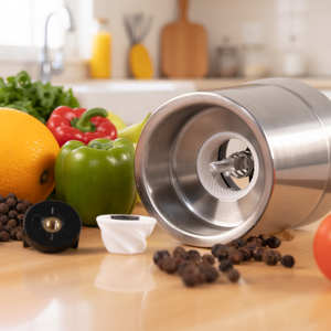 <span class=keywords><strong>Moulin</strong></span> <span class=keywords><strong>à</strong></span> <span class=keywords><strong>poivre</strong></span> et sel 2 en 1 en acier inoxydable, avec <span class=keywords><strong>mécanisme</strong></span> de réglage, vente en gros, Premium, g - Product Image 5