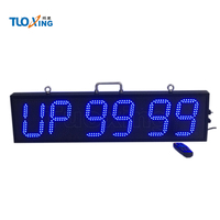 Jam Marathon Digital LED Luar Ruangan Besar 6 Inci 6 Digit Dua Sisi