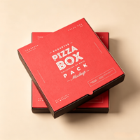 Scatole per Pizza Personalizzate con Logo, 13 Pollici, Scatola in Plastica per Pizza, Scatole Ondulate per Consegna, Scatole per Asporto Pizza Stampate su Misura